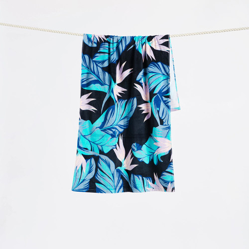 Slowtide Πετσέτα θαλάσσης Mauka - Black Towel 76 x 152 cm